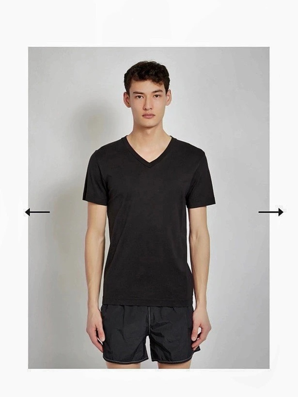 CDLP V-Neck T-Shirt Cotton Tee Black XL